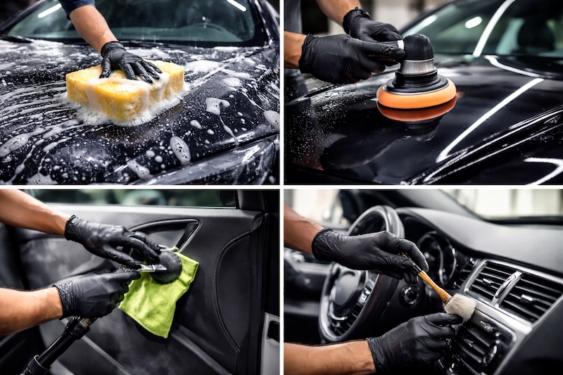 Exterior wash and gloss finish